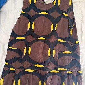 Marni Brown and Yellow Geometric Print top